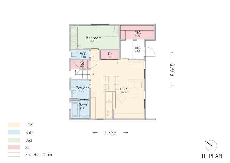 限られたスペースを上手に活用した狭小住宅の間取り