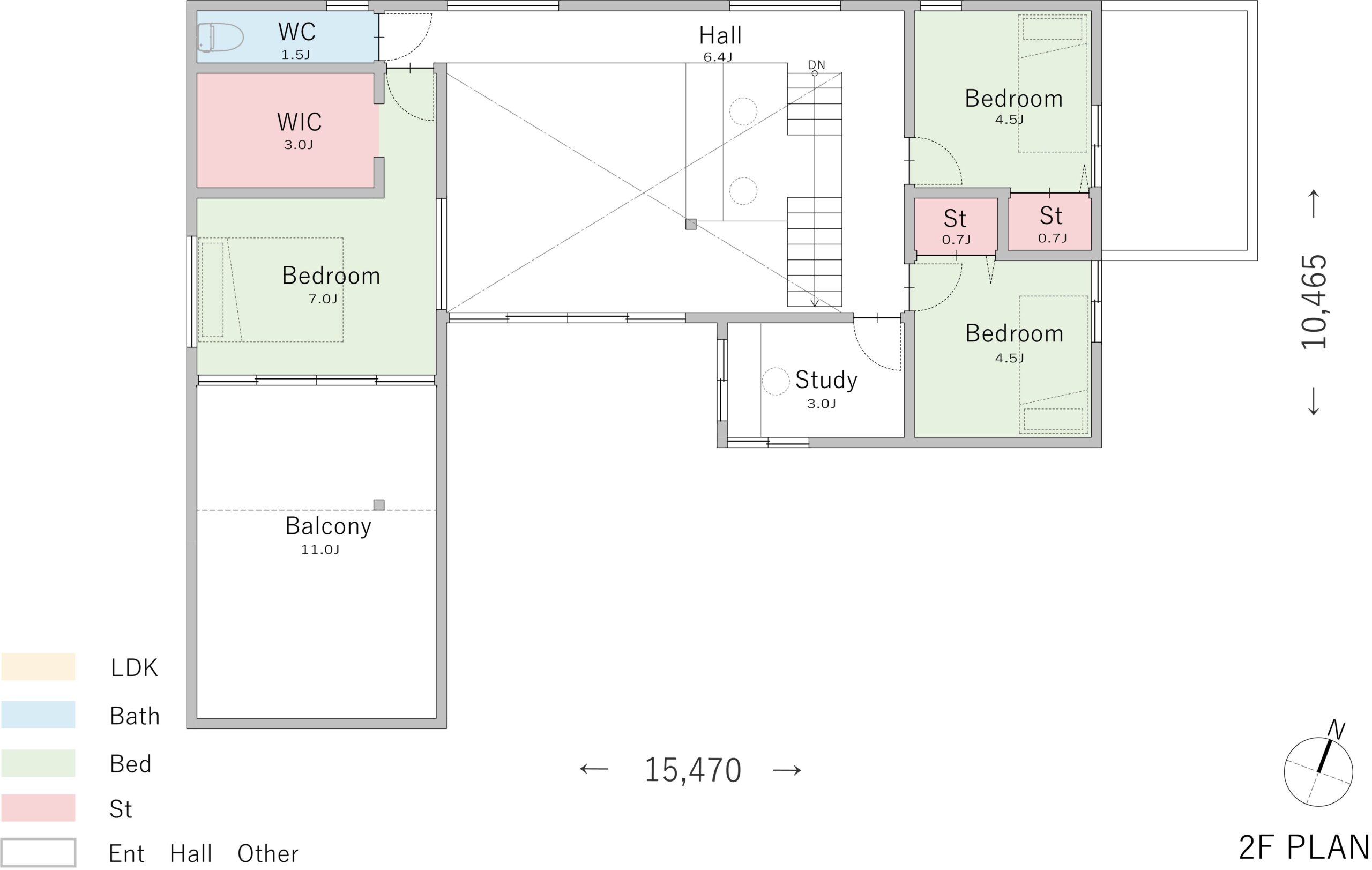 【約38坪】生活空間と寝室を分けて、心地よく暮らせる間取り2