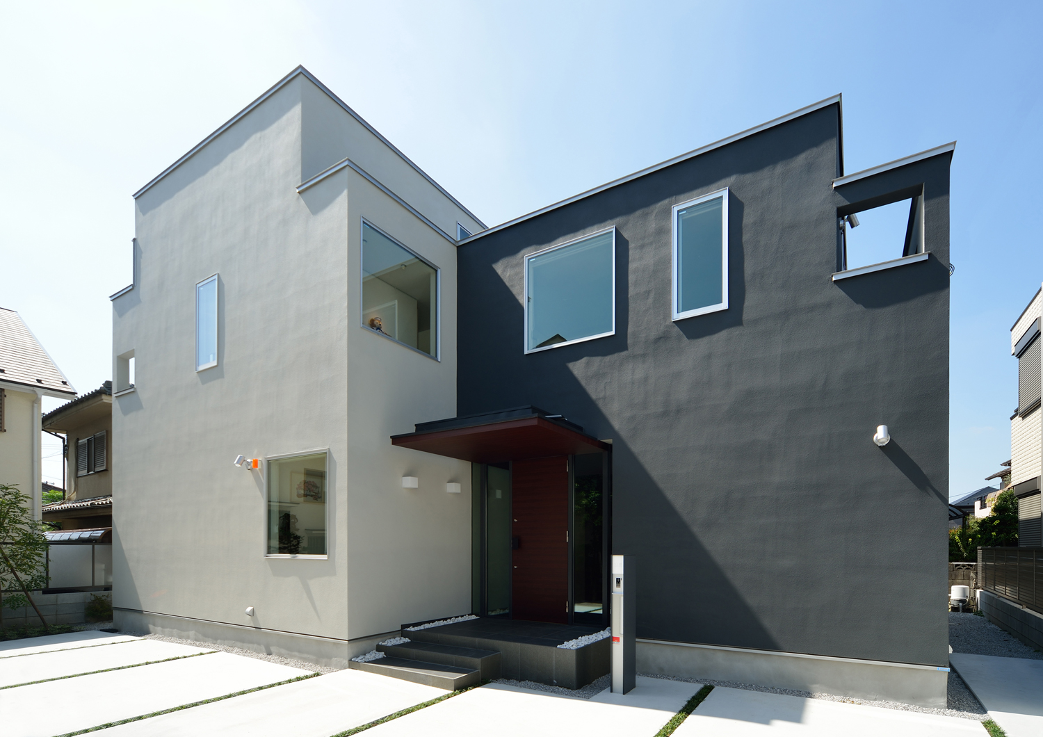 デザイン住宅建築実例_外観・注文住宅『CASE362 GRAY SCALE』の建築実例・施⼯例の写真・建物外観全体