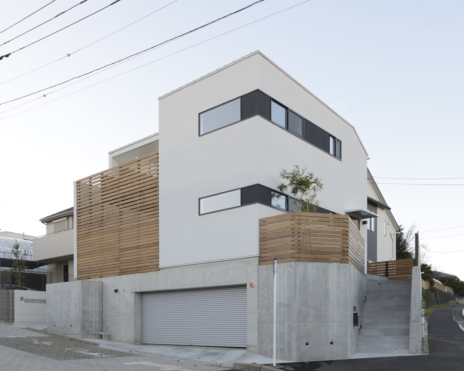 デザイン住宅建築実例_外観・注文住宅『CASE391 horizontal』の建築実例・施⼯例の写真・建物外観全体