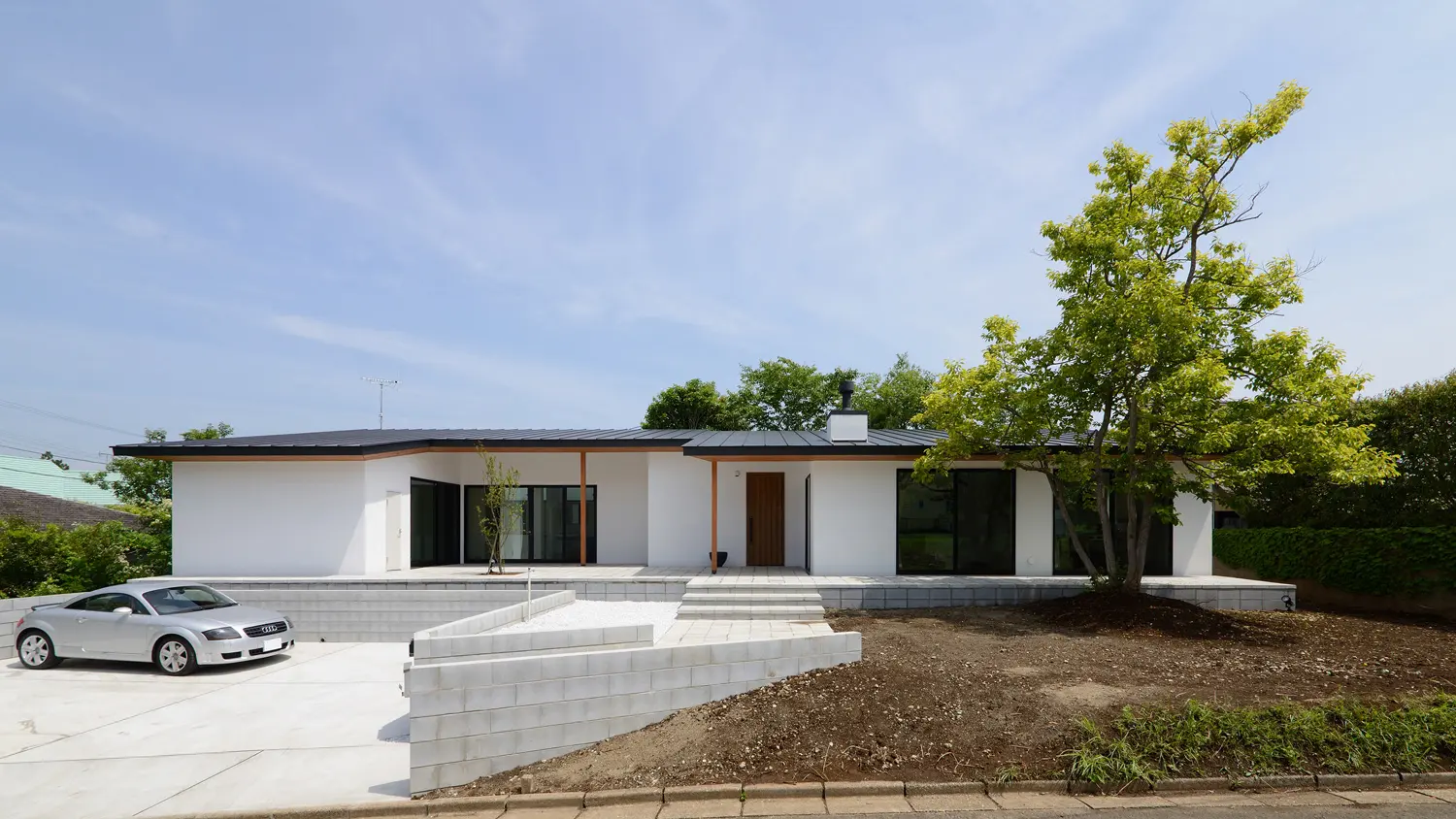 メリハリのある外構デザイン