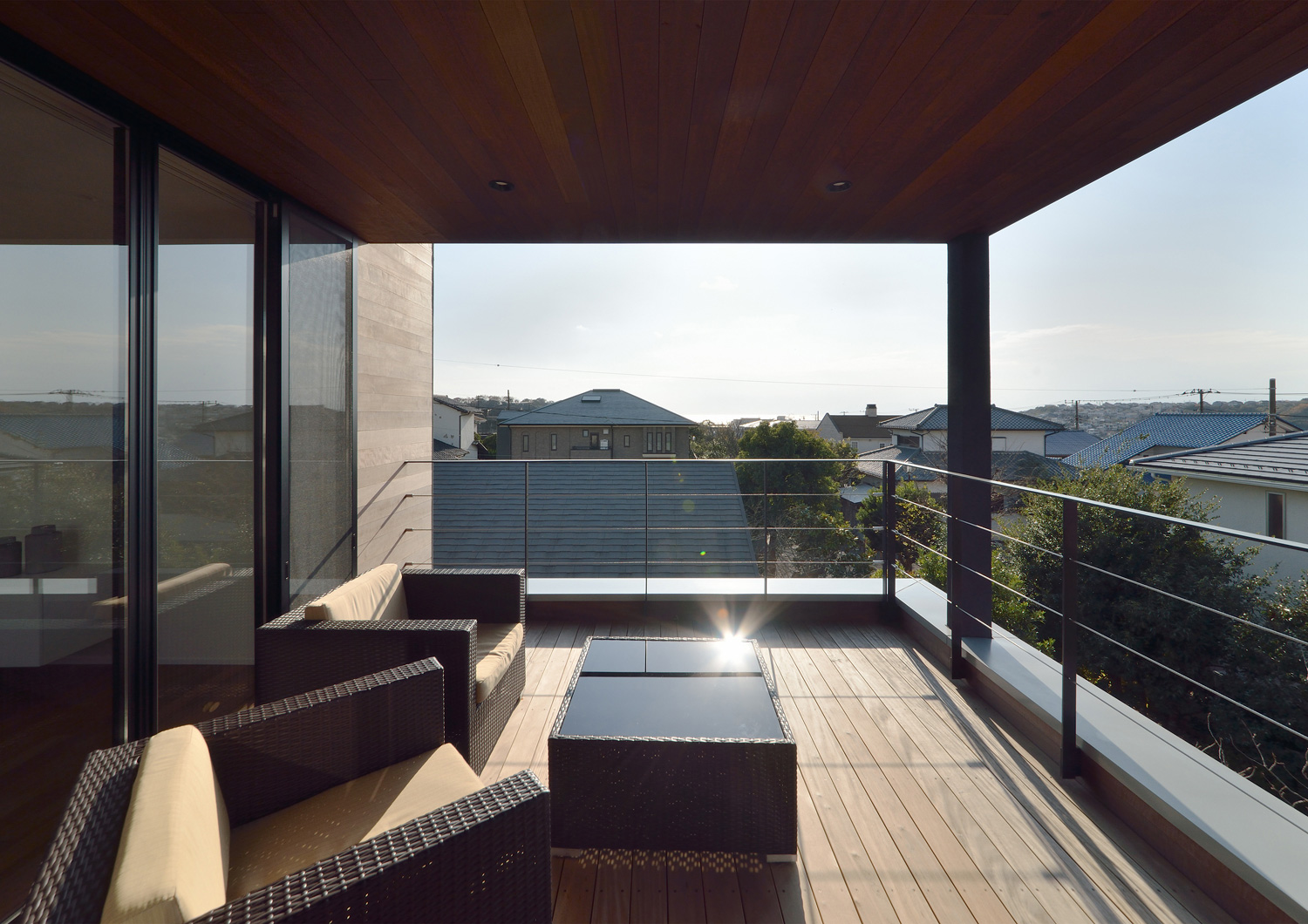 注文住宅・デザイン住宅建築実例_テラス・バルコニー 注文住宅・デザイン住宅建築実例_『CASE442 海の見える回廊の家』_テラス・バルコニー
