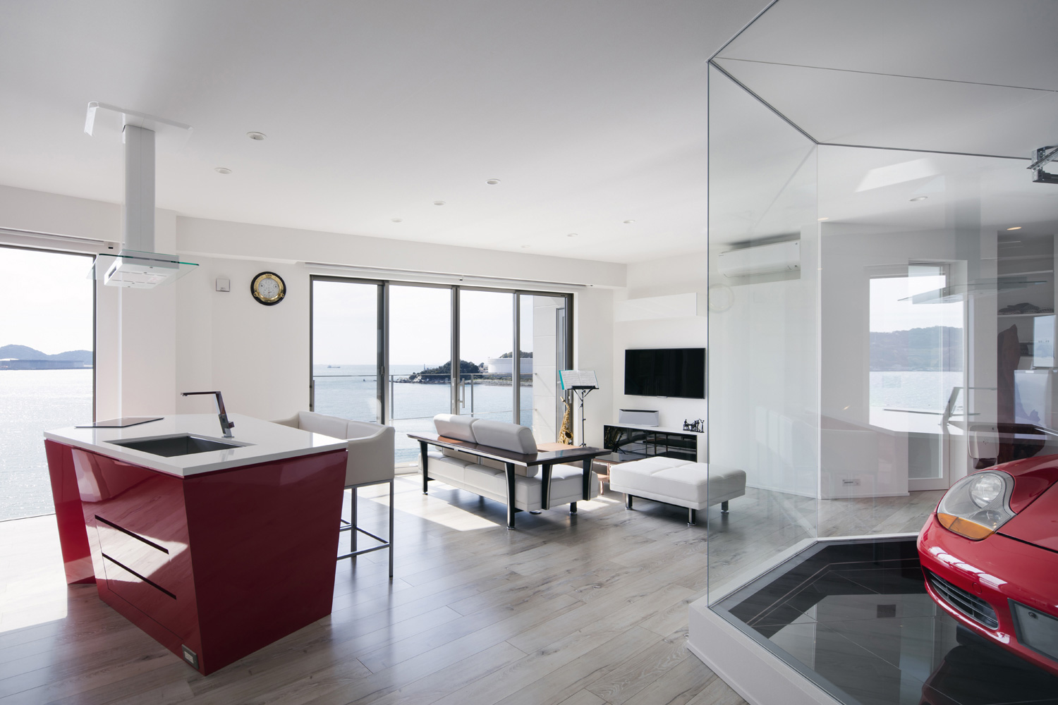 注文住宅・デザイン住宅建築実例_LDK 注文住宅・デザイン住宅建築実例_『CASE479 セカンドハウス 宙』_LDK