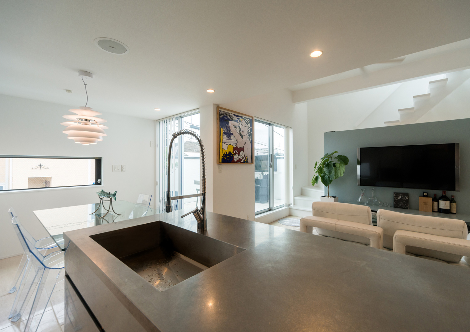 注文住宅・デザイン住宅建築実例_キッチン 注文住宅・デザイン住宅建築実例_『CASE555 白のハウス』_キッチン