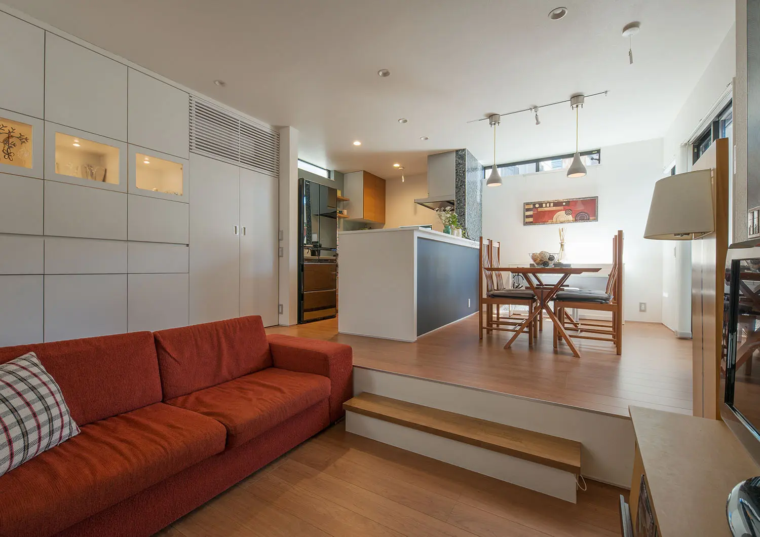 リラックス感のあるLDKのダウンリビング