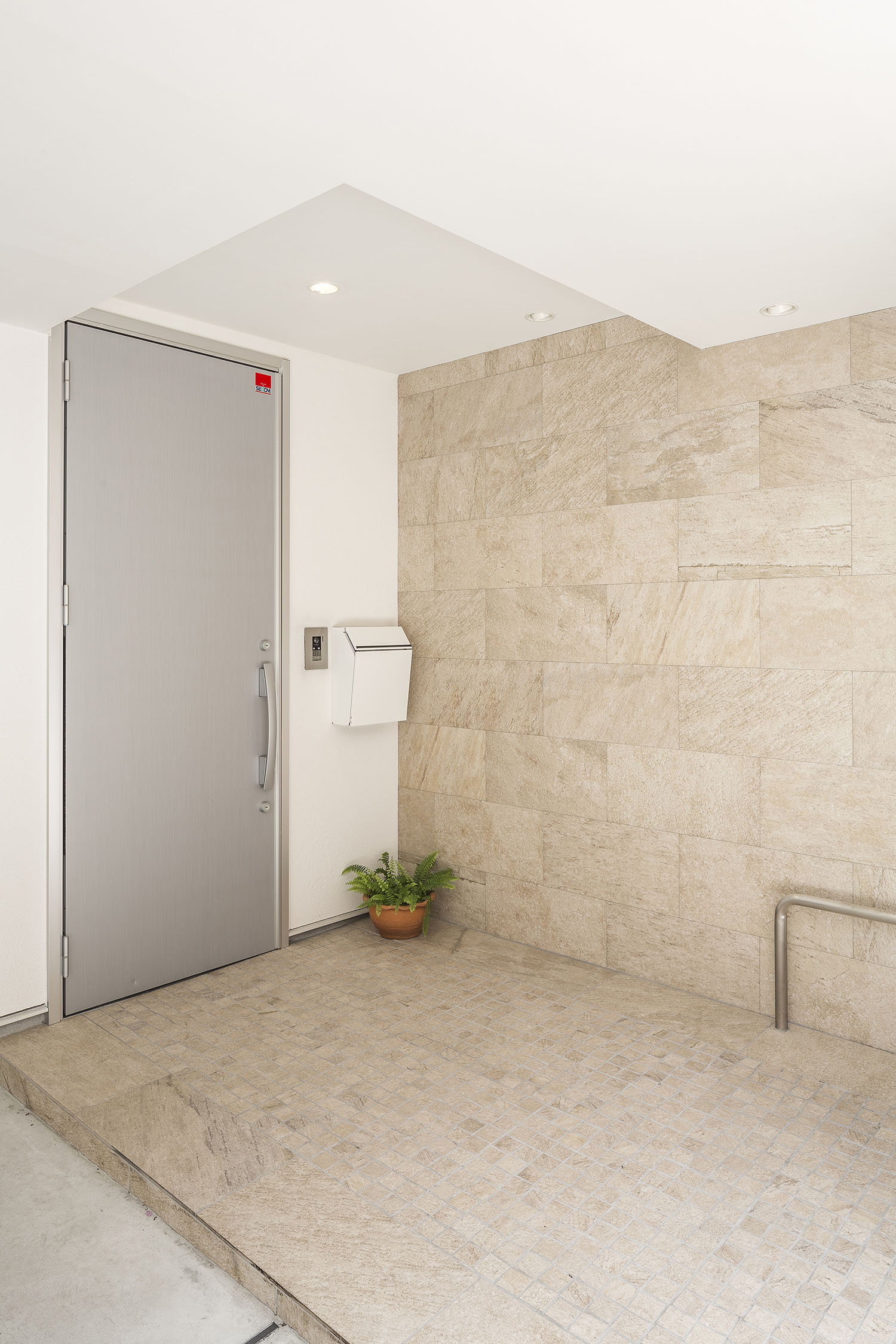 壁と床にタイルを使った高級感のある玄関・デザイン住宅 注文住宅・デザイン住宅建築実例_『CASE476 3FLDK』_外観