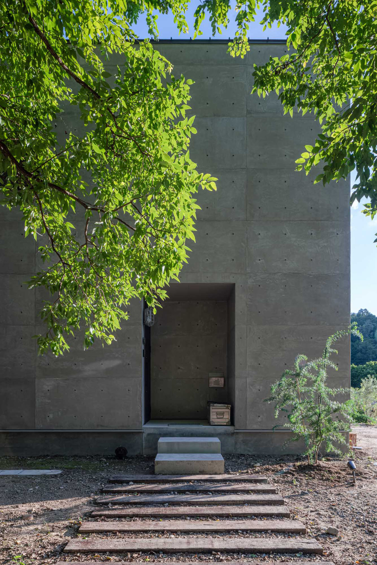 緑に囲まれた玄関アプローチ・フリーダムアーキテクツの事例 注文住宅・デザイン住宅建築実例_『CASE707 IGNIS』_外観