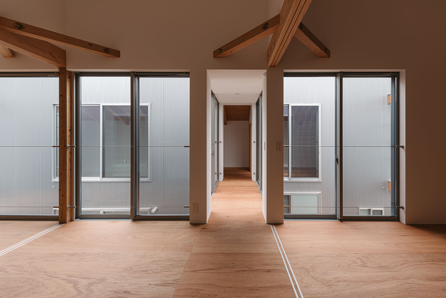 注文住宅・寝室・木のぬくもり・引き戸・大きな窓のある・開放感のある 注文住宅・デザイン住宅建築実例_『CASE724 橿原の家』_寝室