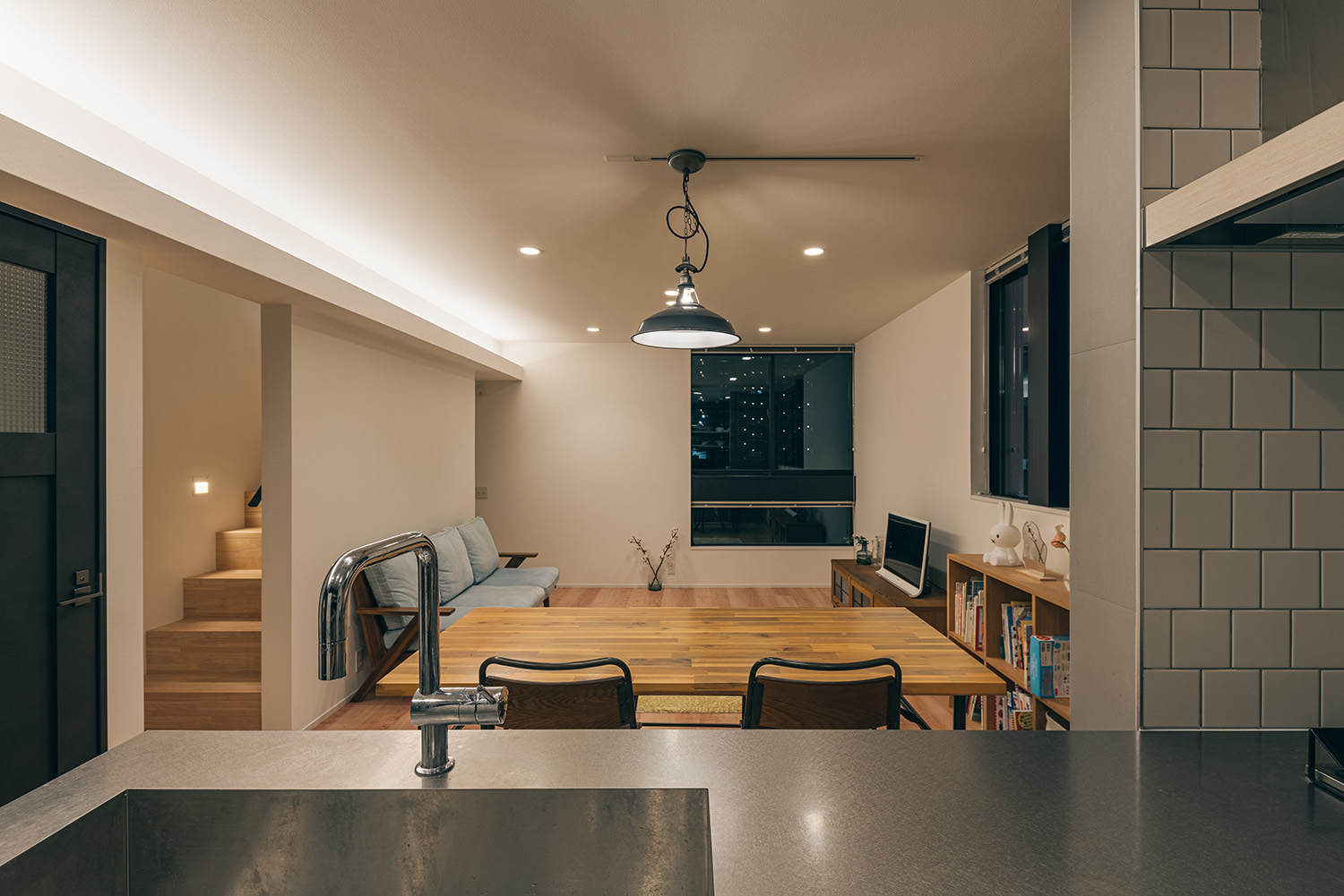 注文住宅・LDK・木製のインテリア・ナチュラル・ミストカラー 注文住宅・デザイン住宅建築実例_『CASE730 mist』_LDK