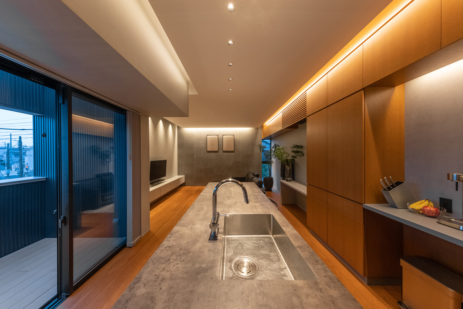 注文住宅・キッチン・一体型キッチン・アイランドキッチン 注文住宅・デザイン住宅建築実例_『CASE732 pass』_キッチン