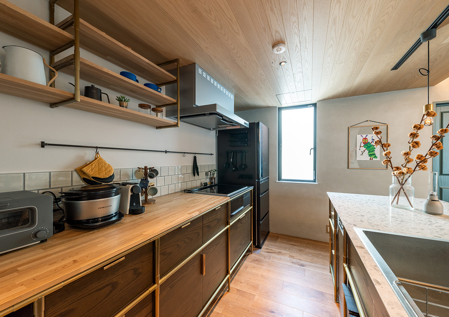 注文住宅・LDK・キッチン・オーダーキッチン・対面キッチン 注文住宅・デザイン住宅建築実例_『CASE737 RUSTIC』_キッチン