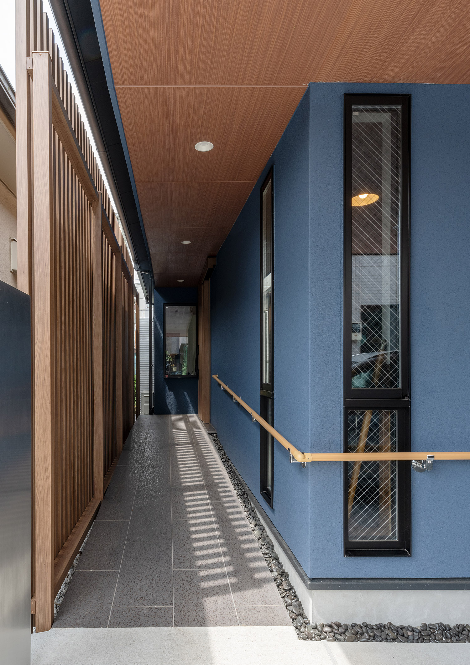 注文住宅・外観・平屋・バリアフリー住宅・スロープ・軒天井 注文住宅・デザイン住宅建築実例_『CASE740 光とともに』_外観