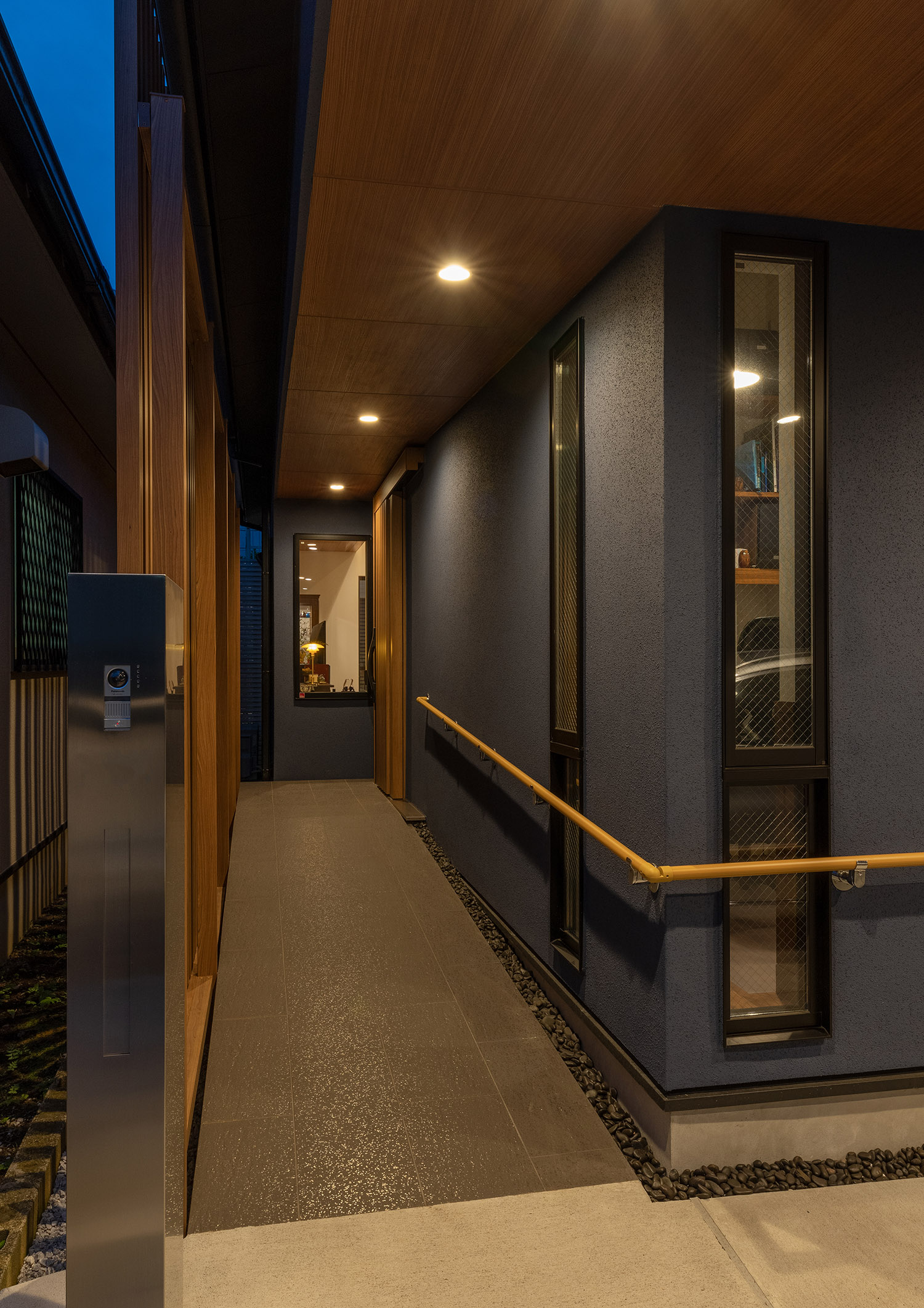 注文住宅・外観・平屋・バリアフリー住宅・スロープ・軒天井 注文住宅・デザイン住宅建築実例_『CASE740 光とともに』_外観