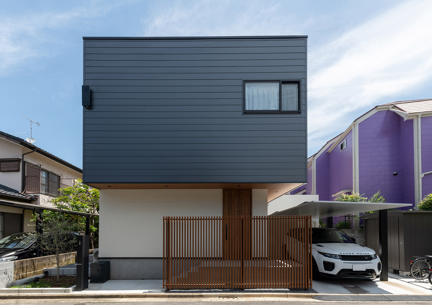 注文住宅『CASE757 トキノエンガワ』の建築実例・施⼯例の写真・建物外観全体 注文住宅・デザイン住宅建築実例_『CASE757 トキノエンガワ』_外観