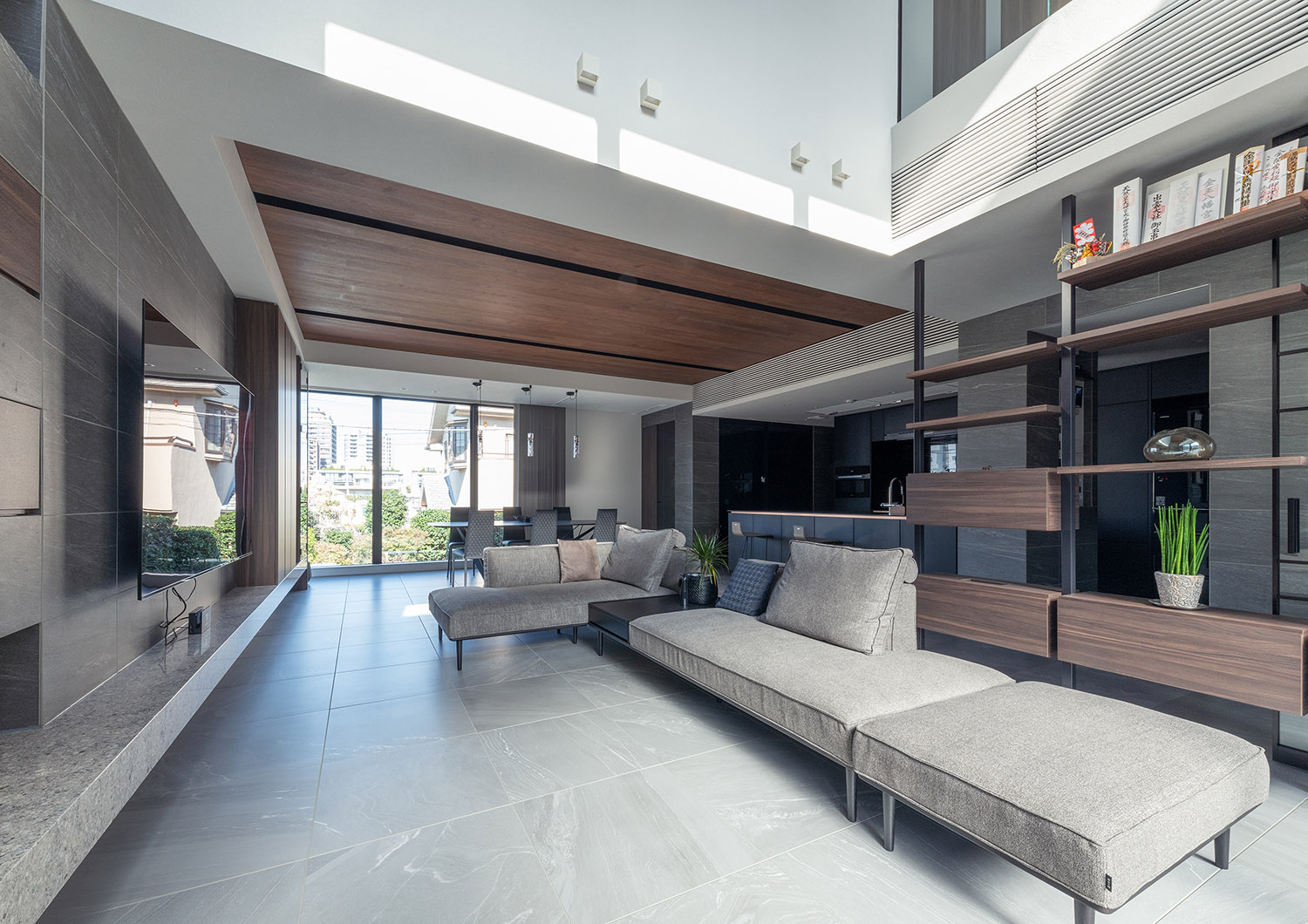 デザイン住宅建築実例_LDK・注文住宅『CASE781 天地を紡ぐ家』の建築実例・施⼯例の写真