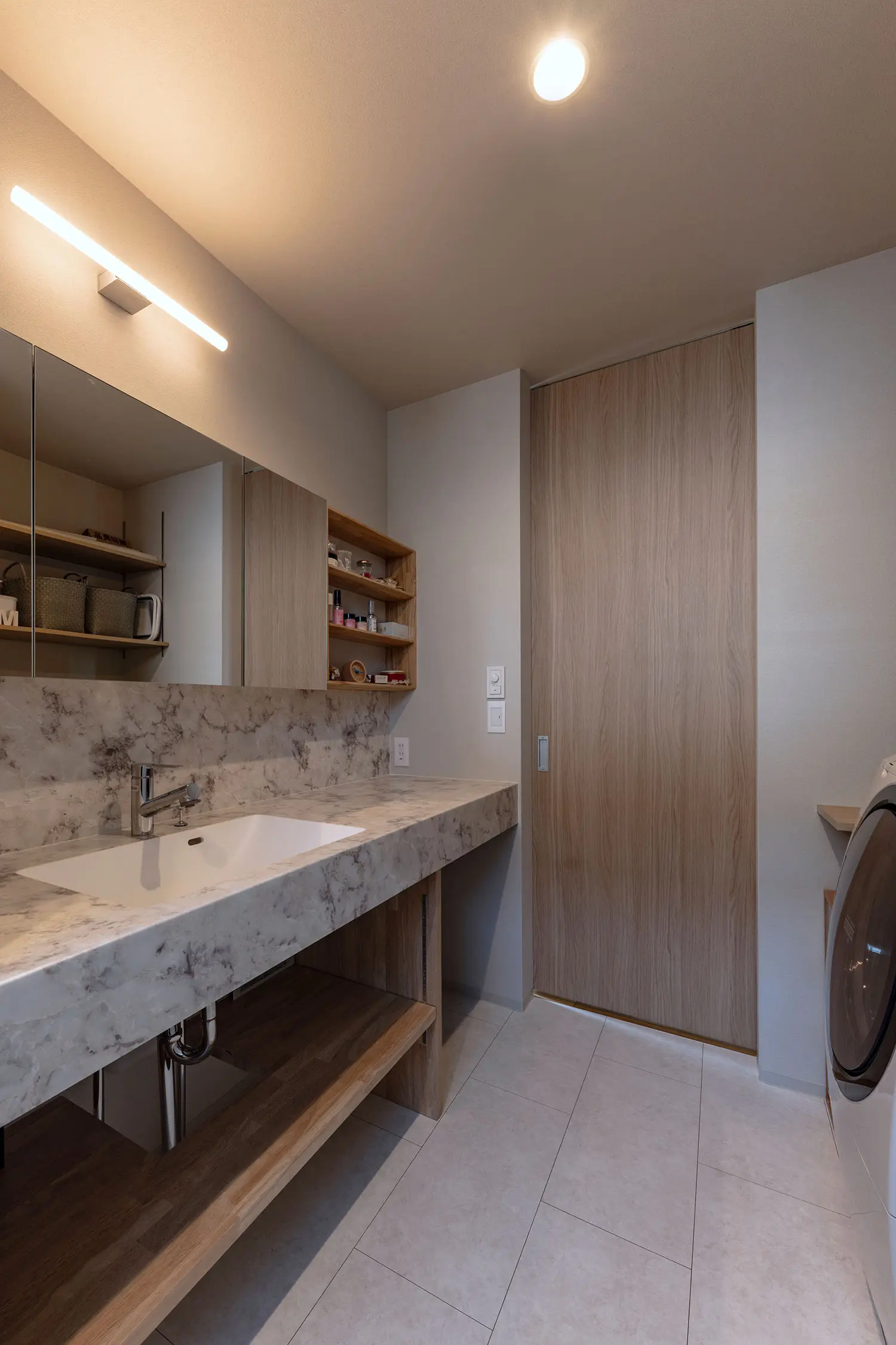 すっきり空間を保てる洗面所