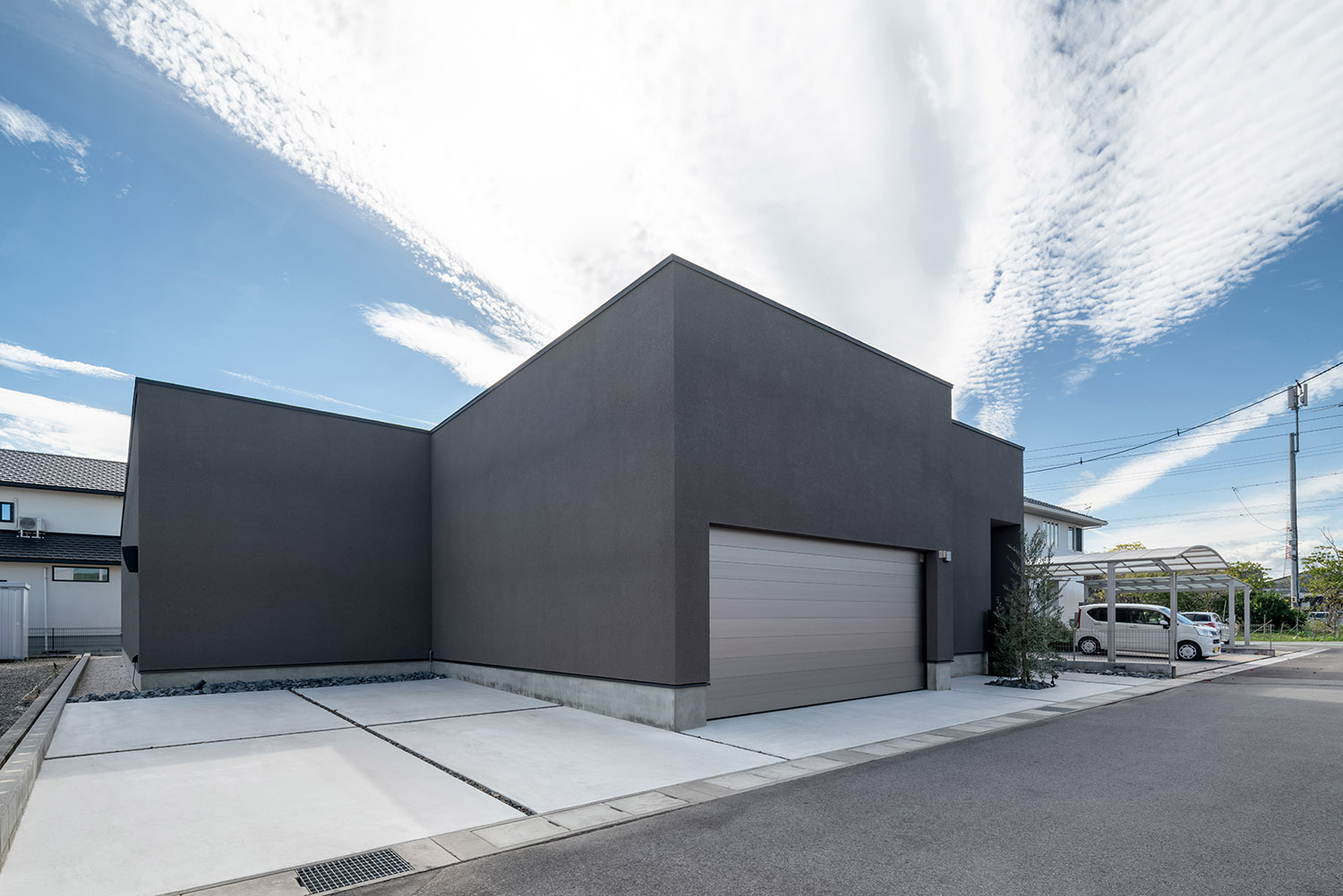 デザイン住宅建築実例_外観・注文住宅『CASE787 Monotone Nest』の建築実例・施⼯例の写真_外観