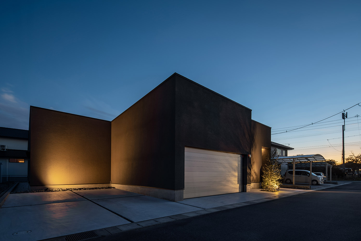 デザイン住宅建築実例_外観・注文住宅『CASE787 Monotone Nest』の建築実例・施⼯例の写真_外観