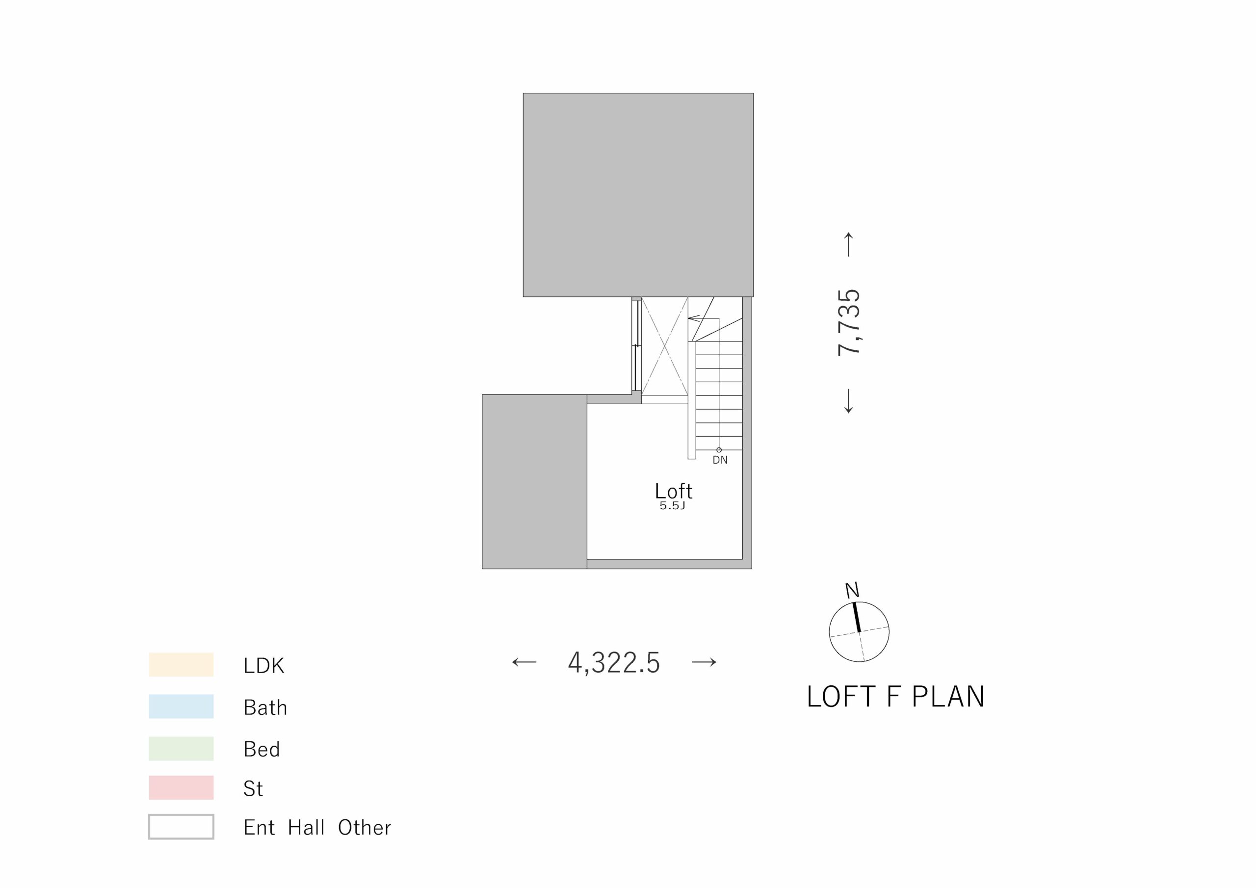 間取り②家事動線がスムーズなロフト付き2階建て3