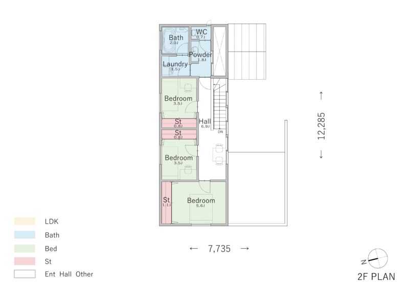 二階建ての間取り実例｜必要な坪数や費用・平屋との比較を検証 | 注文住宅なら建築設計事務所フリーダムアーキテクツ