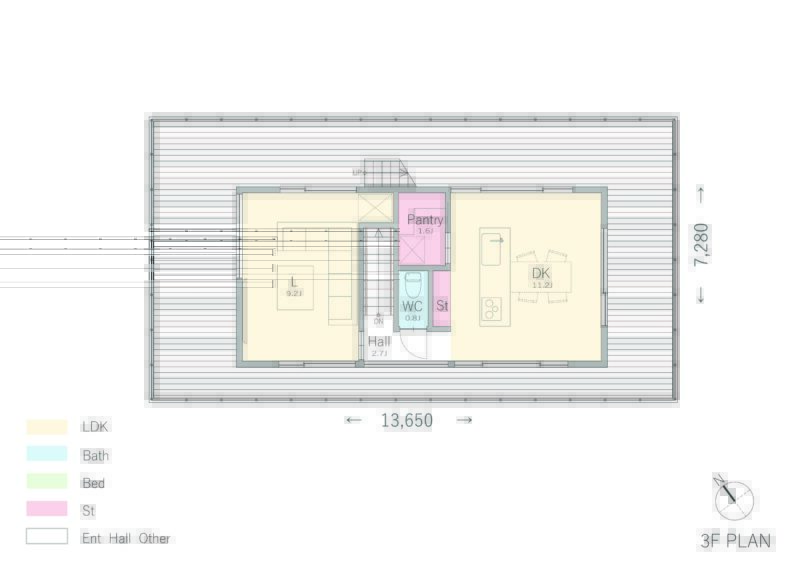 間取り④ベランダを一周できる別荘地のガレージハウス3