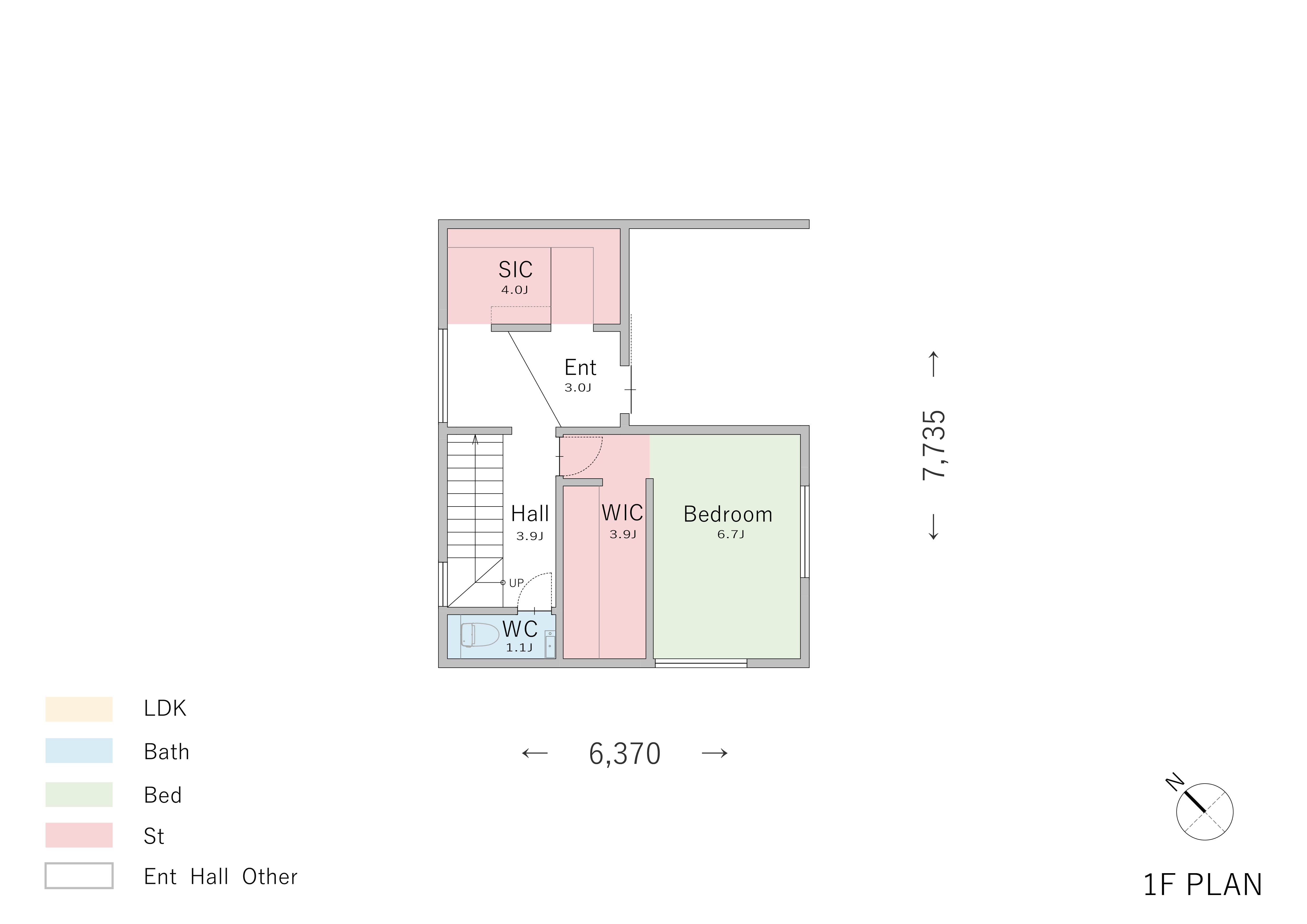 2階に広いリビングを実現した3階建ての家