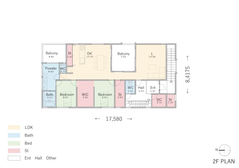 間取り②友人を多く呼べる別荘地のガレージハウス2