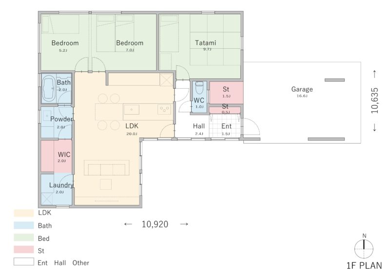 【3LDK】LDKを中心に家族がつながる、動線がスムーズな平屋