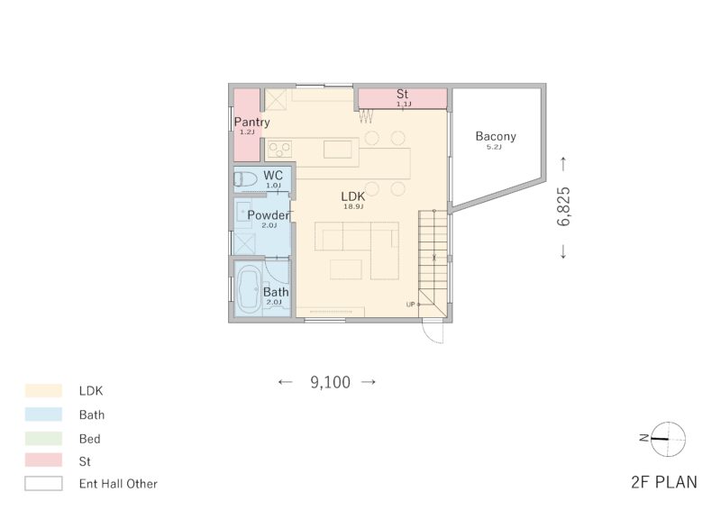 【14坪】ルーフバルコニーのある二階建て2