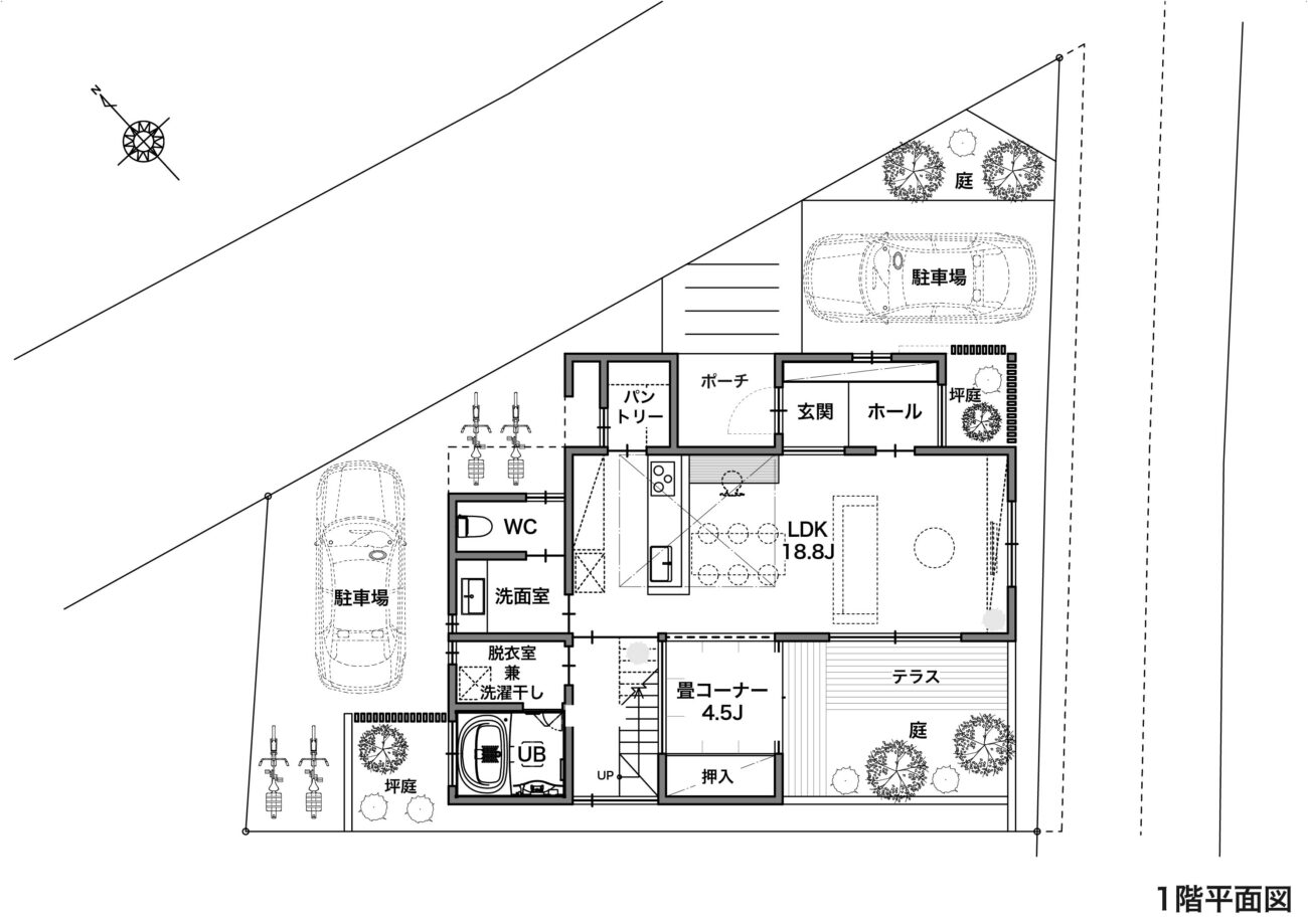台形地に家を建てるメリット・デメリットとは？間取りや建築実例を紹介 | 注文住宅なら建築設計事務所フリーダムアーキテクツ