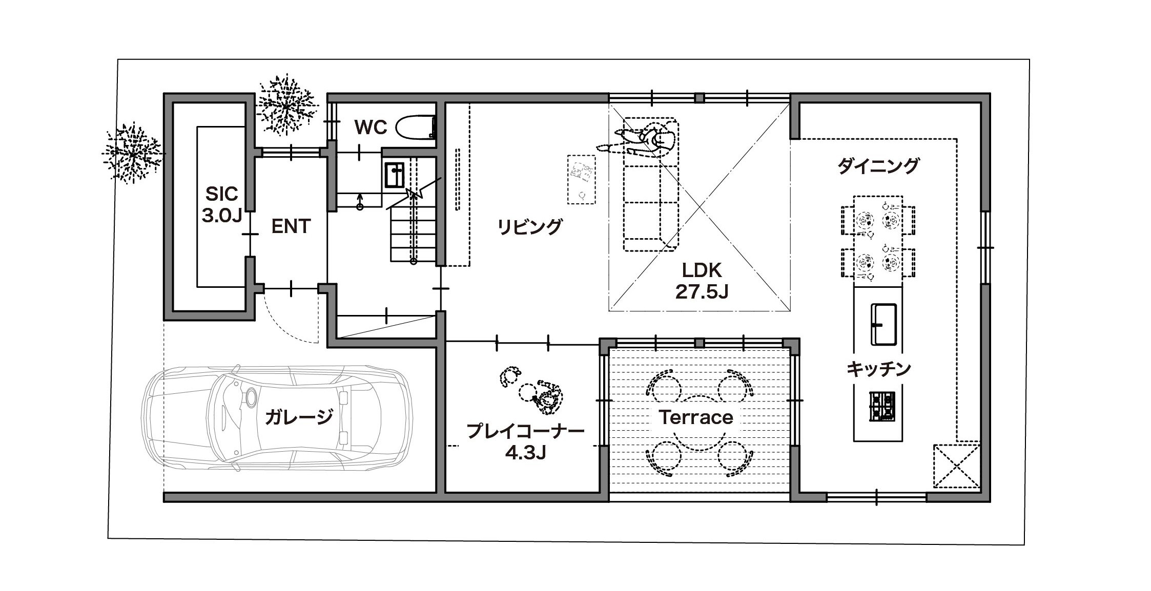 実例③【35坪～40坪】1F