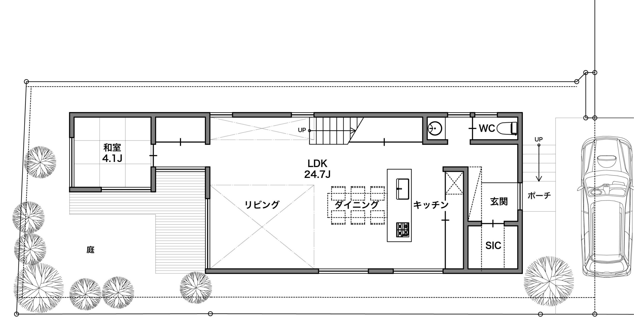 実例②【30坪～35坪】1F