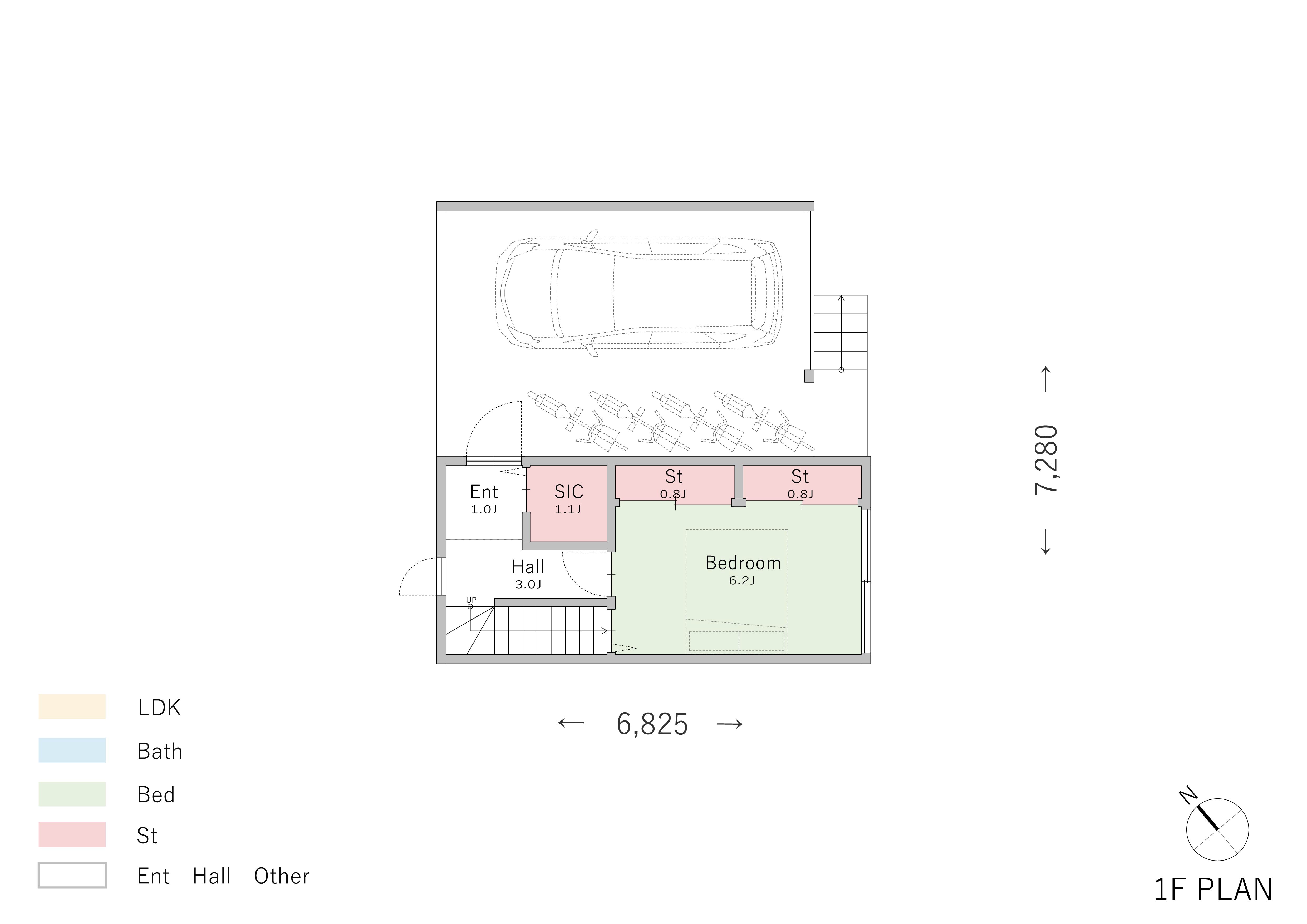 家族とのつながりを感じられる3階建て狭小住宅
