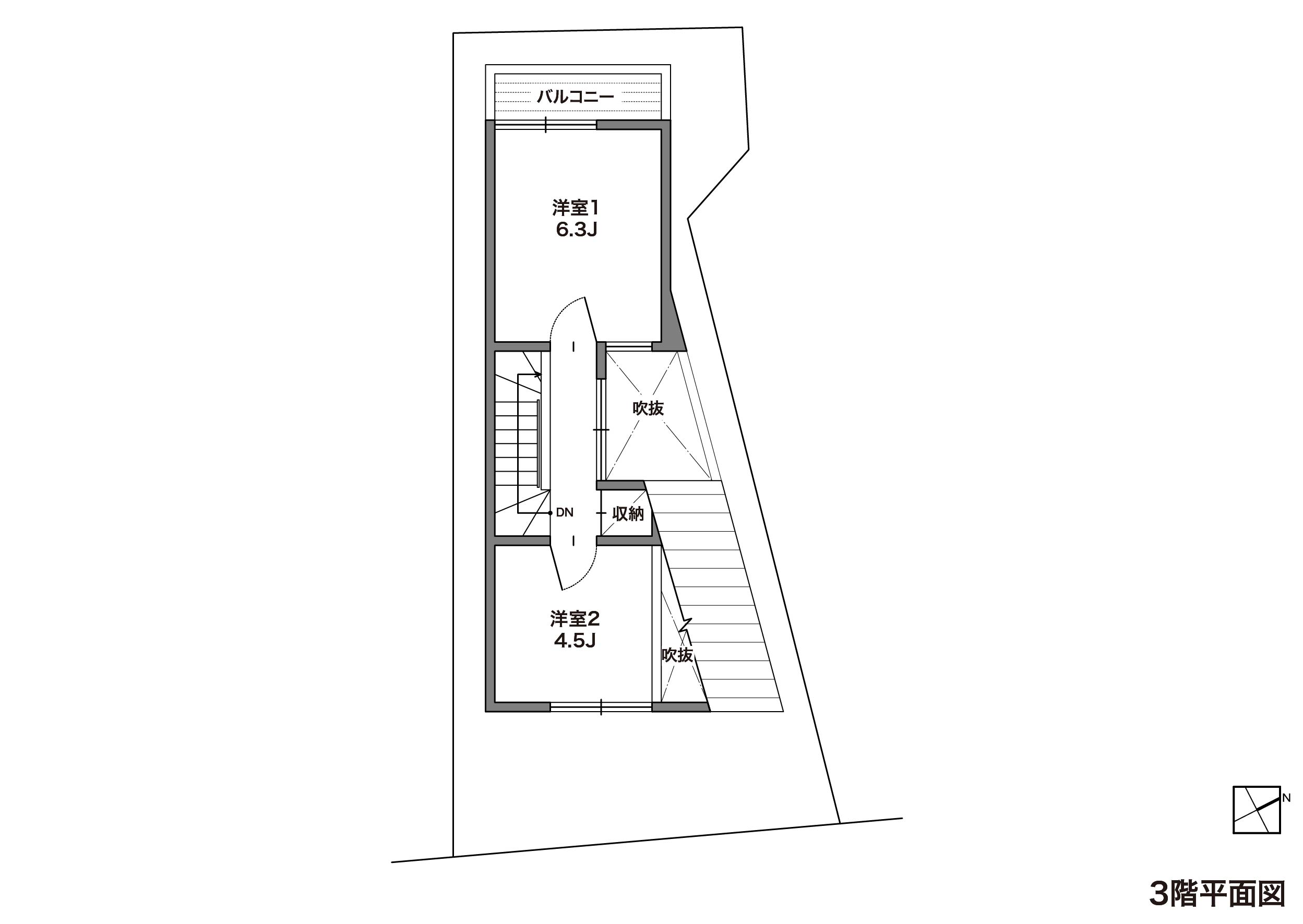 ③細長い家3階