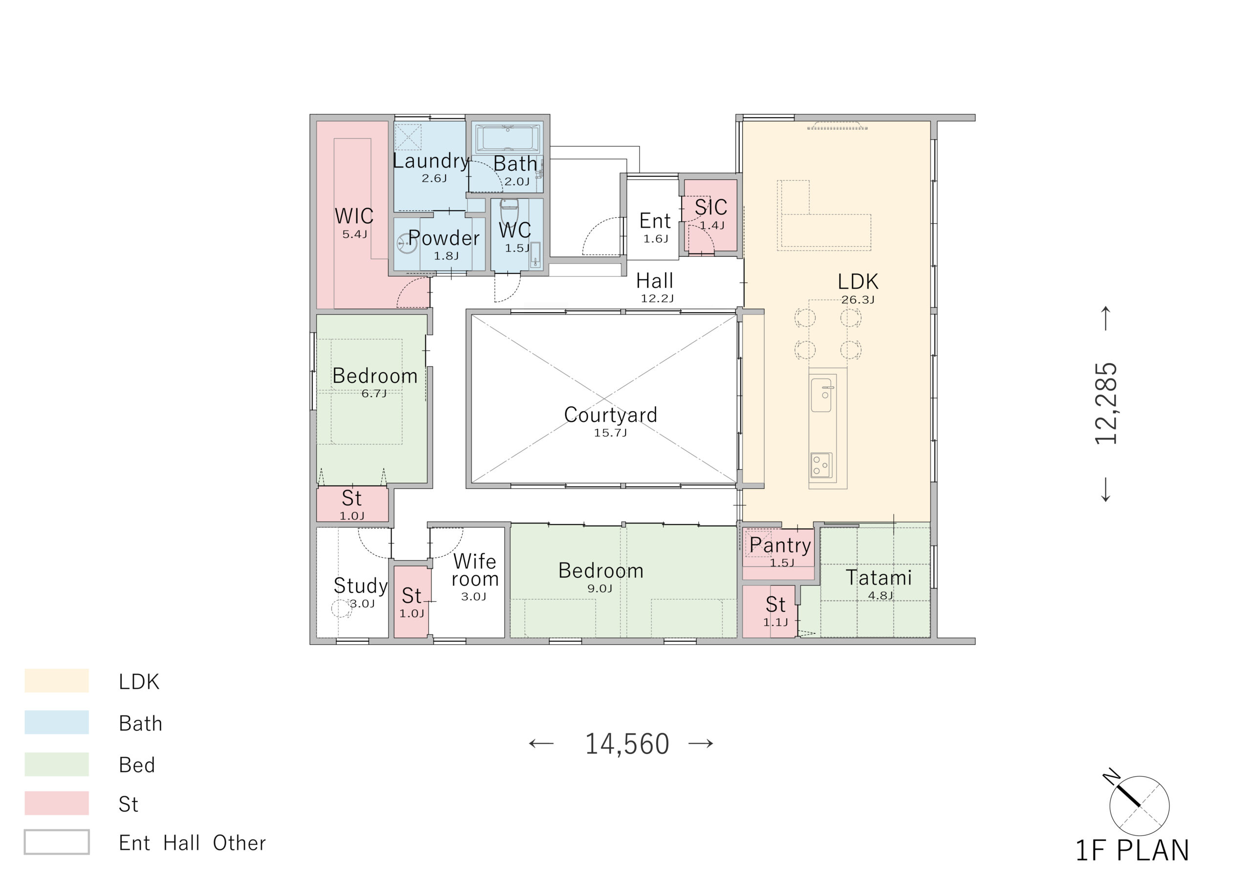 平屋の3LDK間取り_2