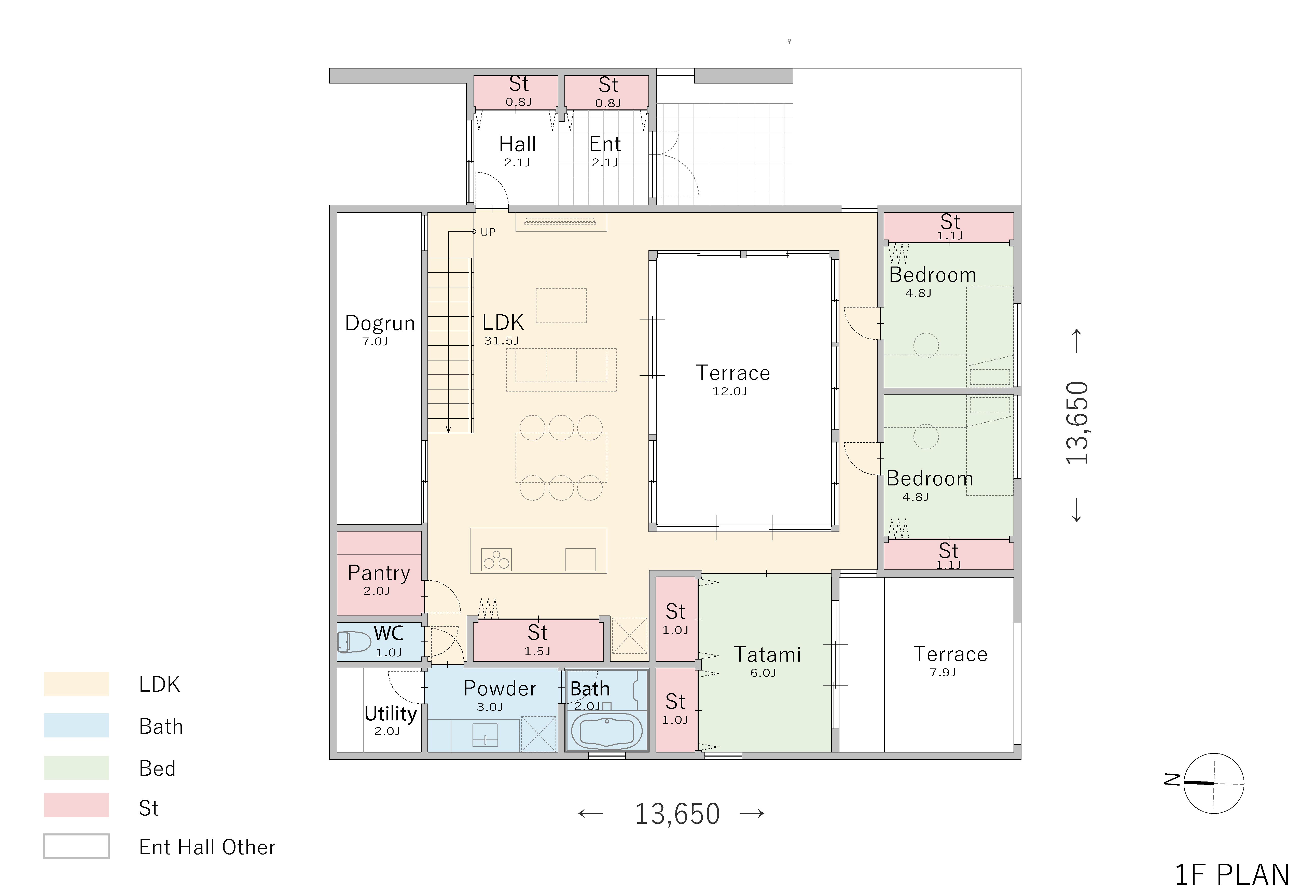 どこにいても光が差し込むI型LDKの間取り