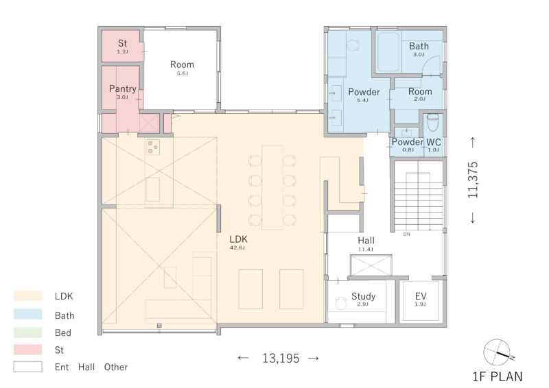 【6LDK】地下ガレージと42帖LDKを備えた、上質な暮らしを叶える間取り２