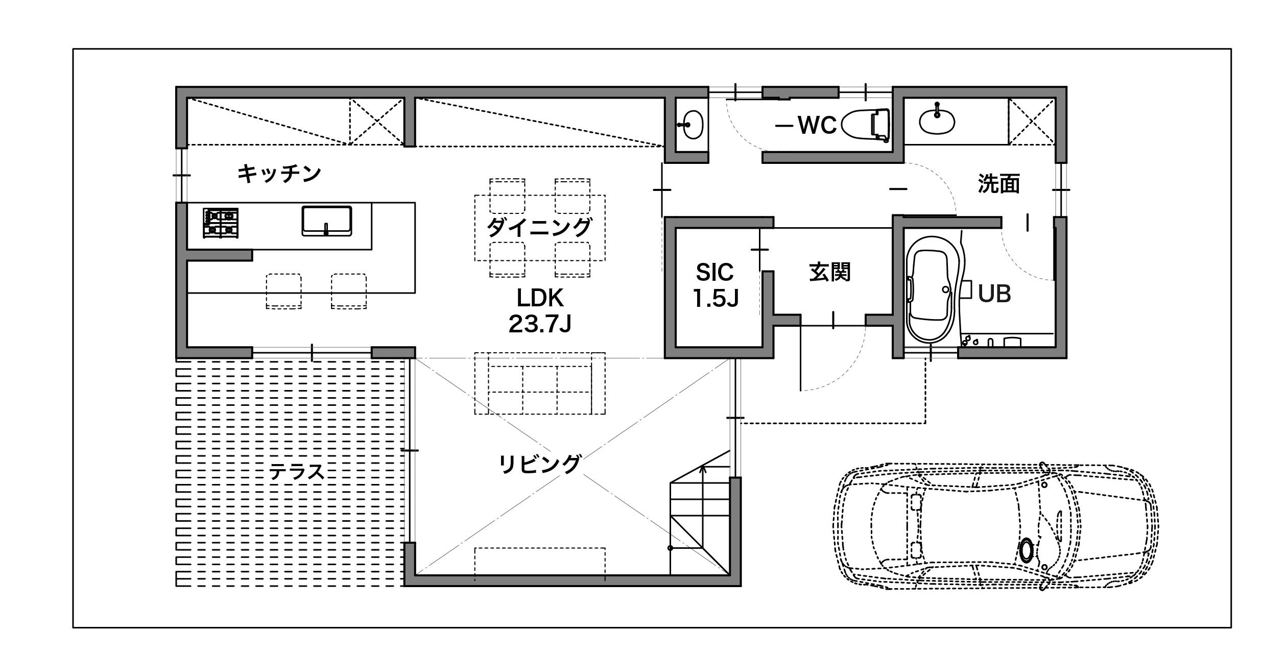 実例①【30坪～35坪】1F