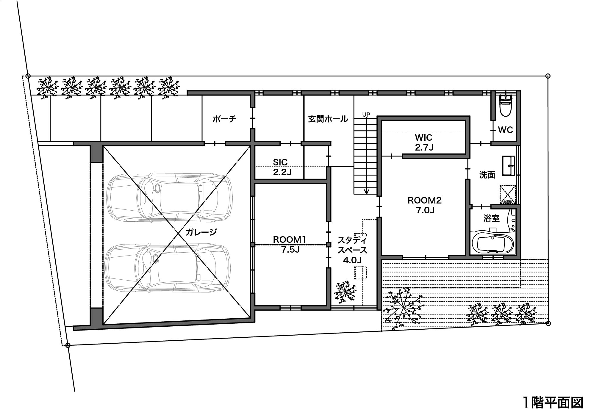 【20坪】家族や友人が自然と集まる2階建てガレージハウス1