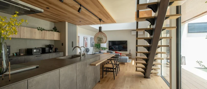 リビング階段のある注文住宅のLDK